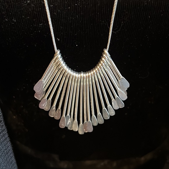 ZAD Silver Tone Long Necklace w Extension Chain NWT - Picture 2 of 7